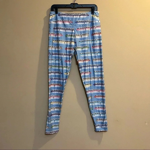 Lost Princess Apparel Disney Rainbow Monorail TC Tall And Curvy Leggings Blue - Picture 1 of 7